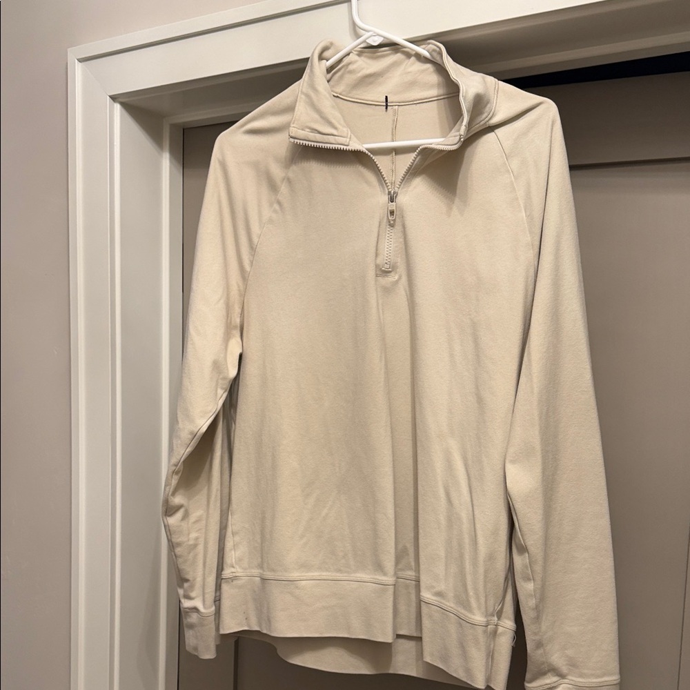 lululemon athletica Men's Cream Zip-Up Shirt